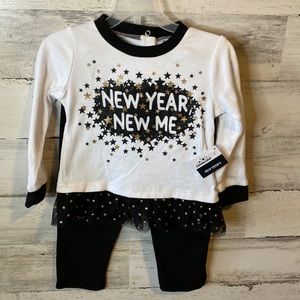 Baby Girl New Years Outfit Size 18 Months NEW